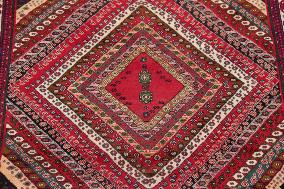 Consigned, Vintage-Style Oriental Traditional Hand Made Persian Area Rug, 5x9