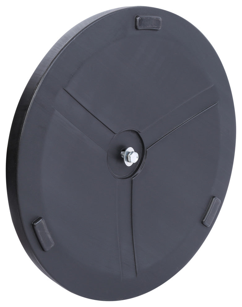 WestinTrends Round Resin Patio Umbrella Base w/ Decorative Pattern, Black