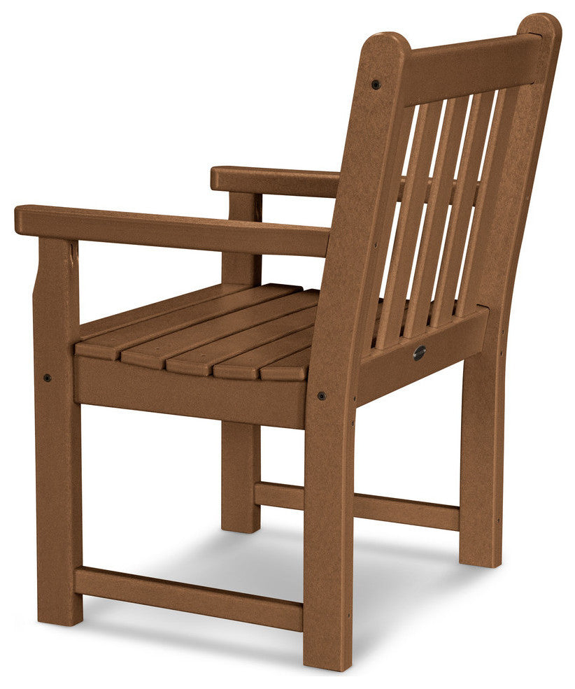 Polywood Traditional Garden Arm Chair, Teak