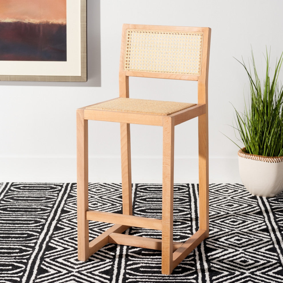 Safavieh Seika Rattan Counter Stool, Natural