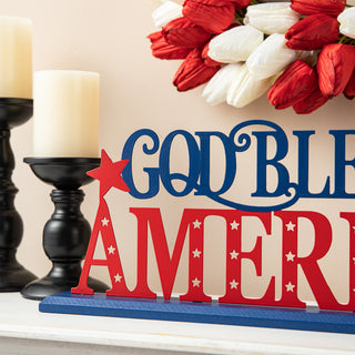 18"L "God Bless America" Table Decor