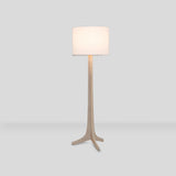 Nauta Floor Lamp, White Washed, White Linen, No Shelf