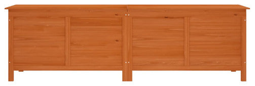 vidaXL Patio Storage Box Outdoor Cushion Storage with Lid Brown Solid Wood Fir