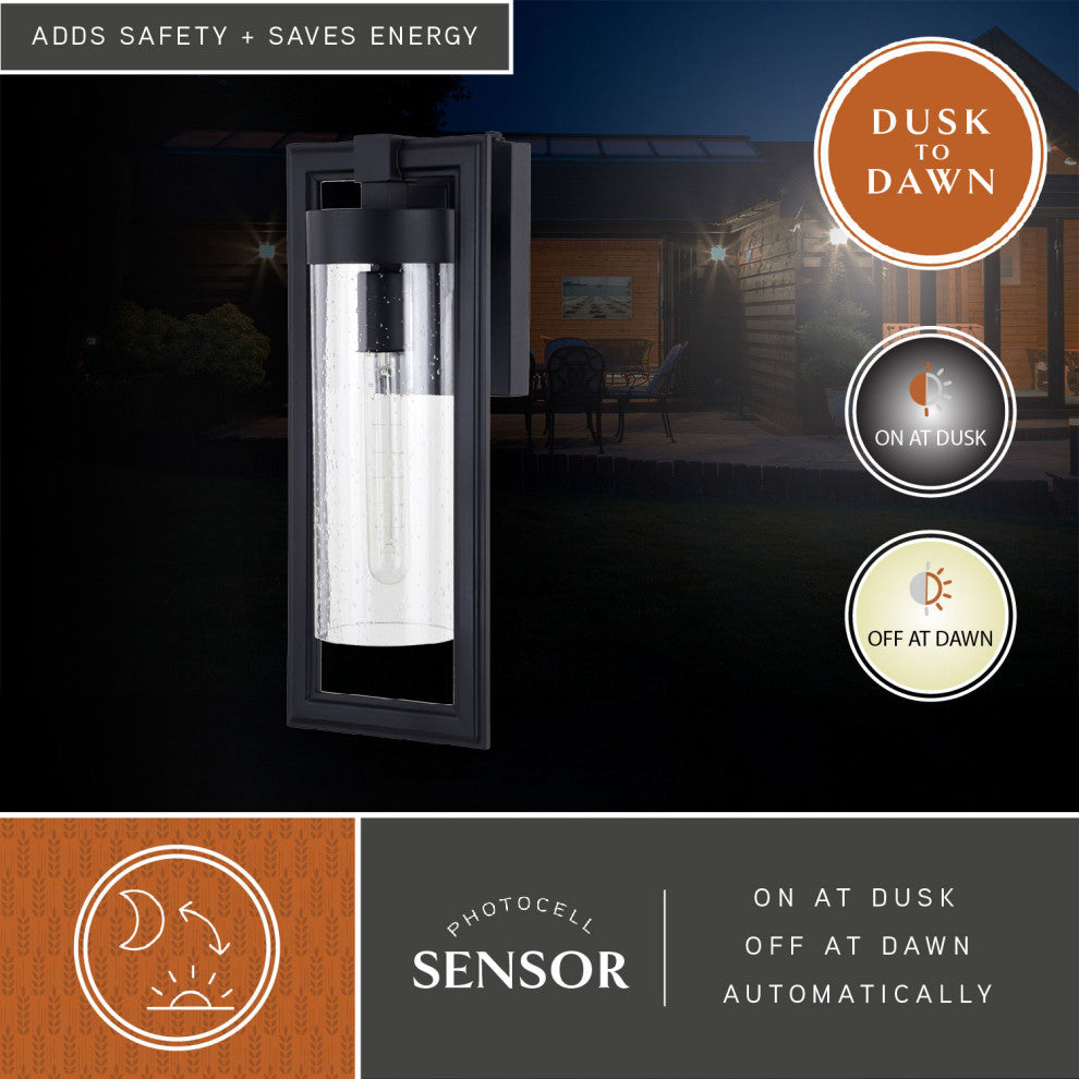 Malmo 6.5" Outdoor Wall Light Matte Black