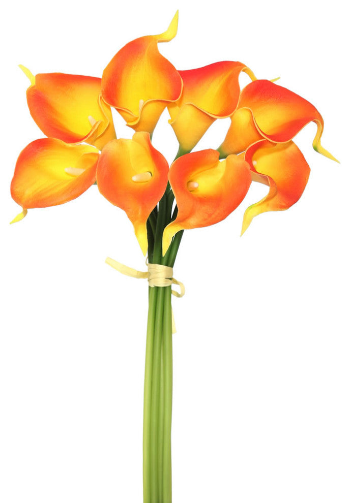 Vickerman Artificial Calla Lily Bundle, Orange
