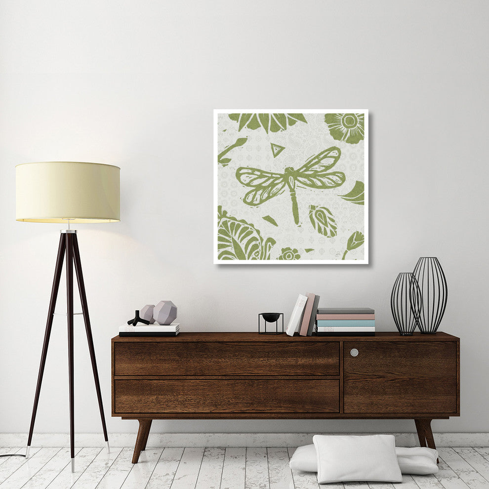 "Nordic Woodcut VIII" Digital Paper Print by Daphne Brissonnet, 38"x38"