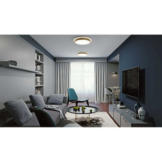 Octavia, LED Flush Mount, 12", Satin Brass