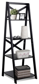Durable 4-Tier Ladder Space-saving Bookshelf