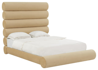 TOV Furniture Durwin Champagne Velvet Bed in King