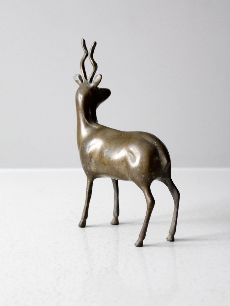 Consigned, Vintage Brass Antelope