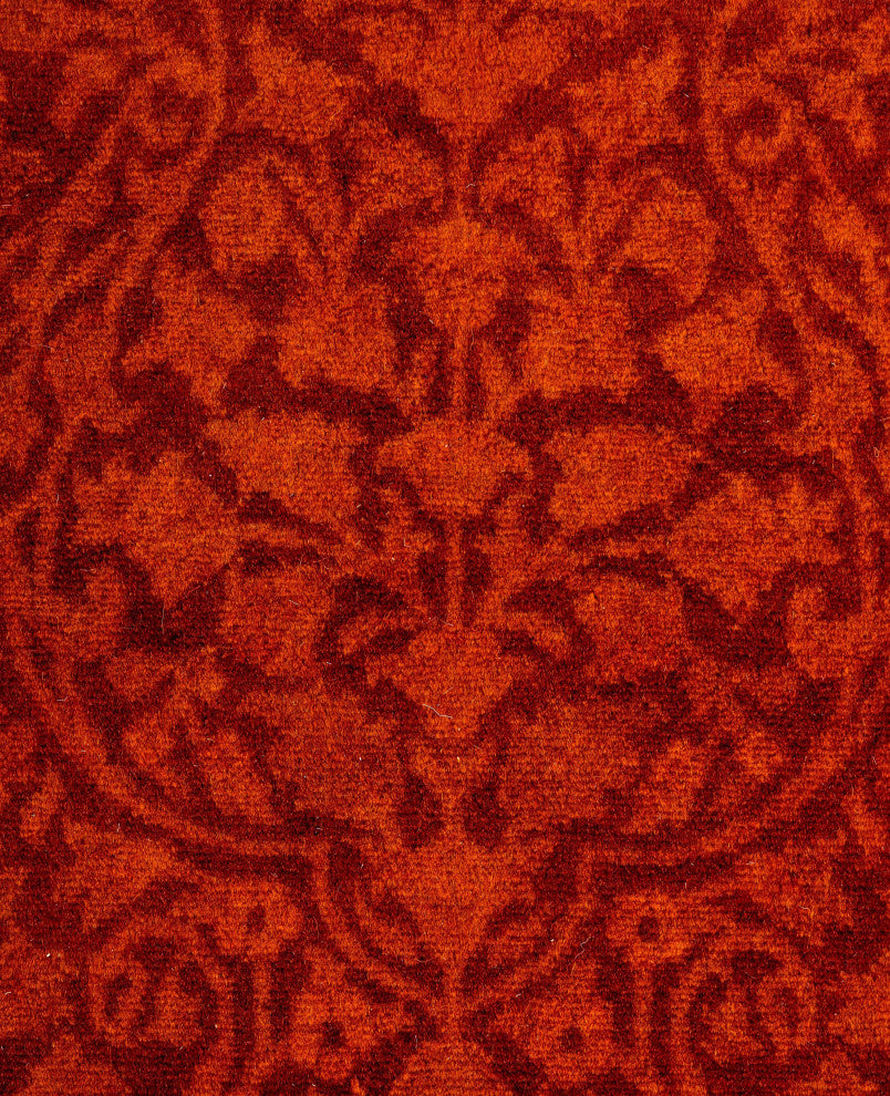 Overdyed One-of-a-Kind Hand-Knotted Area Rug Orange, 2' 7" x 10' 1"