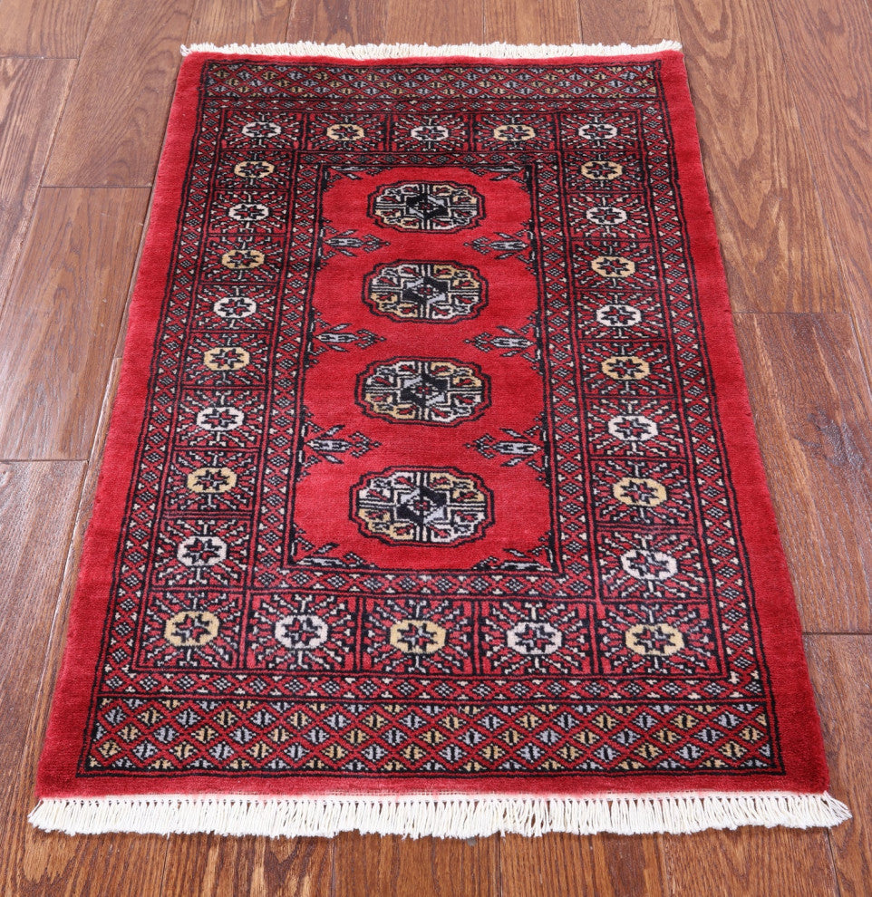 Silky Bokhara Hand Knotted Rug 2' 0" X 3' 0" - Q13862