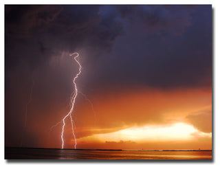'Lightning Sunset IV' Canvas Art by Kurt Shaffer