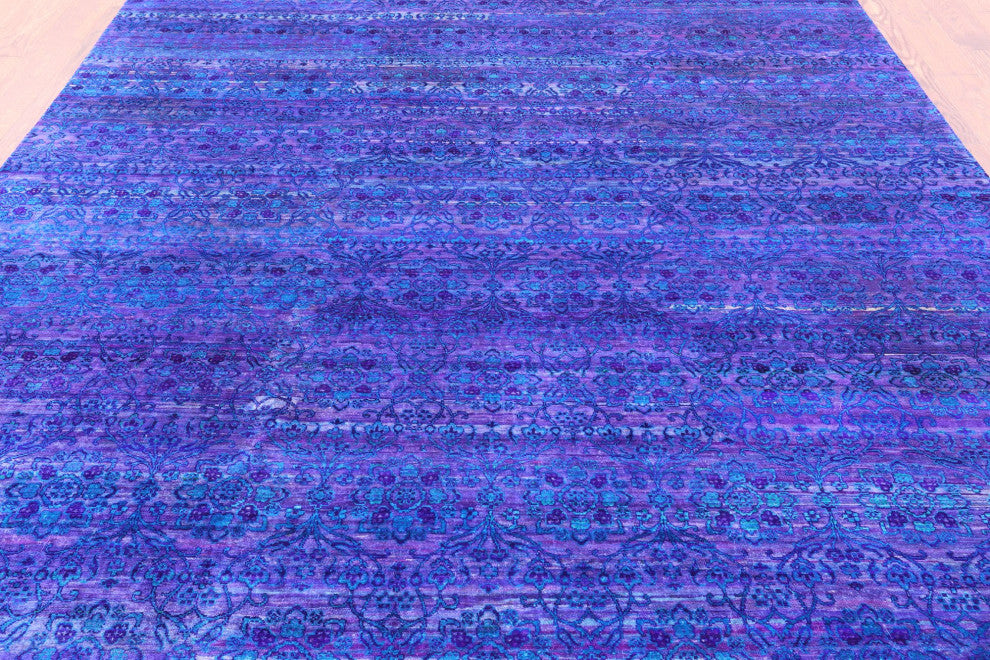 8' 0" X 9' 10" Persian Hand-Knotted Silk Rug Q5954