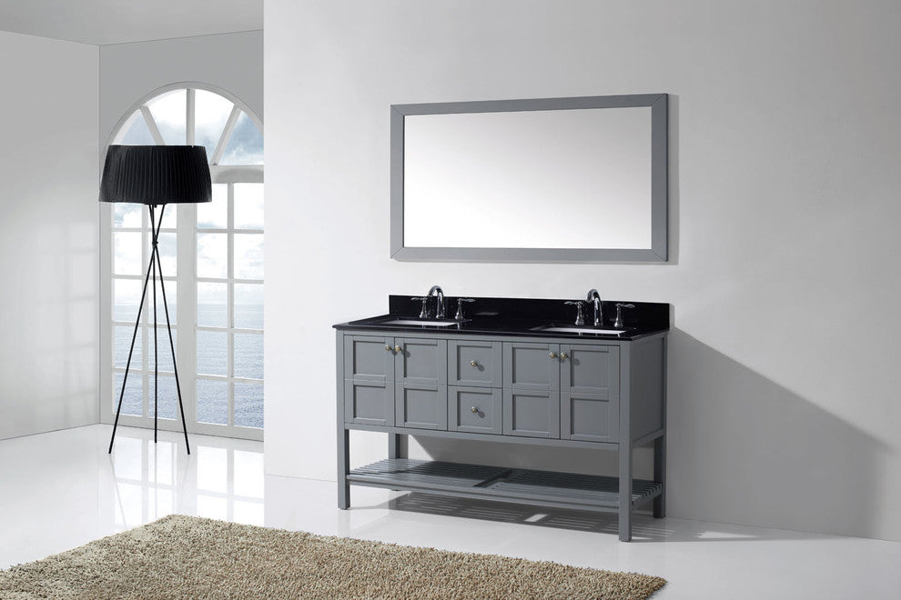 Winterfell 60" Double Bathroom Vanity Set, Gray