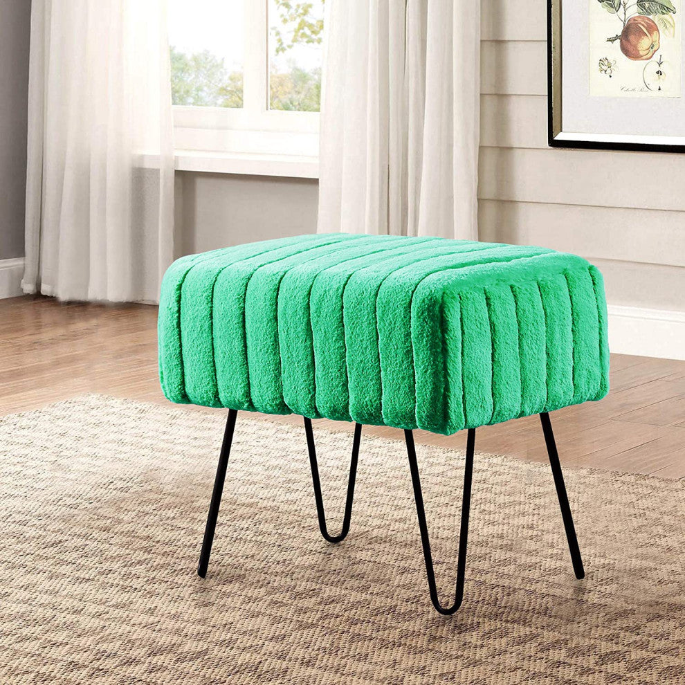 Serenta Super Mink Ottoman, Arcadia, 19''x13''x17''
