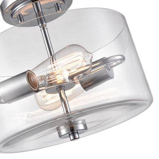 Verlana Collection 2-LIght 11" Brushed Nickel Semi-Flush