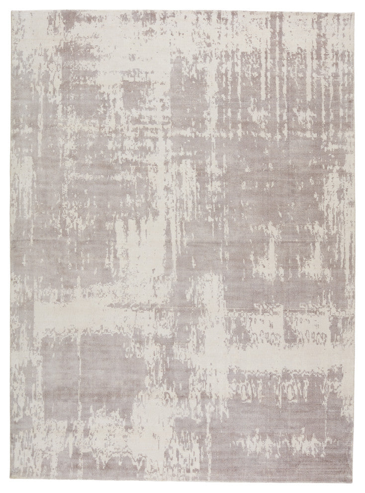 Jaipur Living Arabella Handmade Abstract Light Gray/ White Area Rug 12'X18'