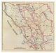 "California - Sonoma, Marin, Lake, and Napa Counties, 1896" Paper Art, 18"x17"