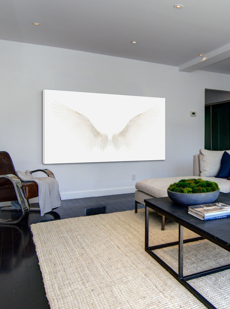 "White Wings" Painting Print on Wrapped Canvas, 45x22.5