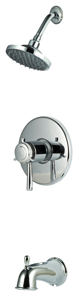 Thermostatic 1-Handle Tub and Shower Trim, Polished Chrome