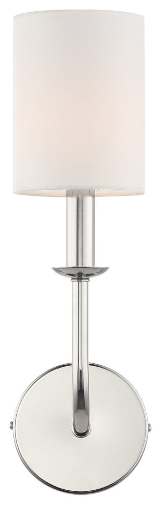 CRYSTORAMA BAI-A2101-PN Bailey 1 Light Polished Nickel Wall Mount