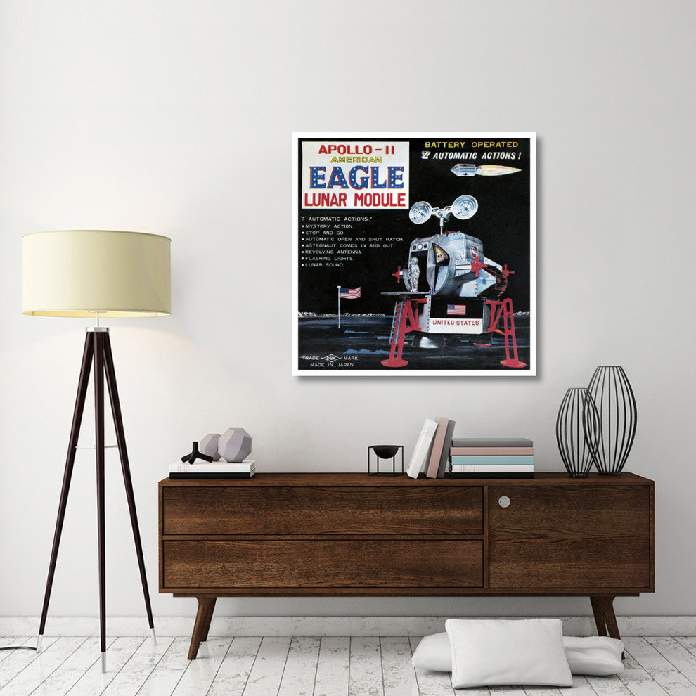 "Apollo-11 American Eagle Lunar Module" Paper Print by Retrorocket, 42"x42"