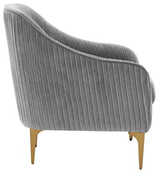 Serena Gray Velvet Accent Chair
