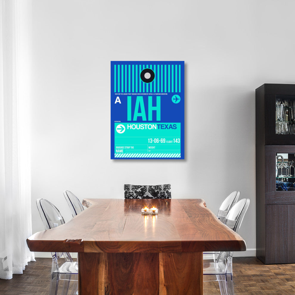 "IAH Houston Luggage Tag 2" Fine Art Print