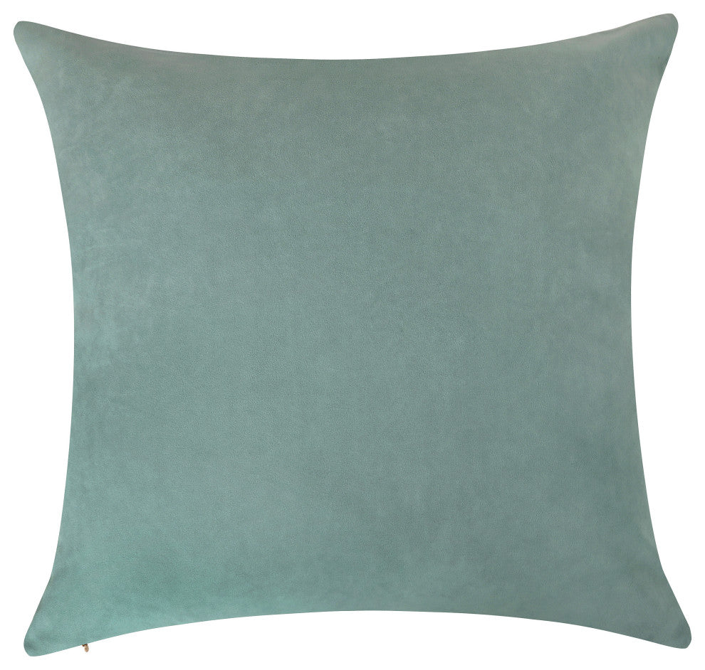 Delara Set of 1 Velvet 20x20", Cushion Cover, Light Blue, Pillow Cover Only