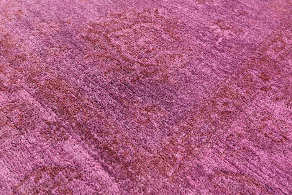 Overdyed Full Pile Hand-Knotted Wool Rug 5' 5" X 7' 9" - Q12722