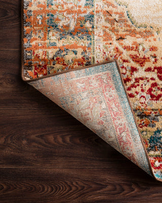 Isadora Rug, Ant. Ivory and Sunset, 1'6"x1'6" Sample Swatch