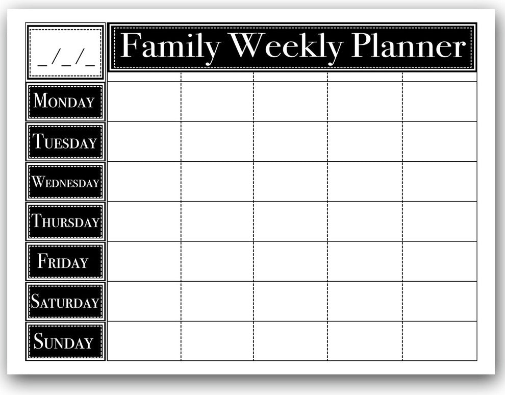 Ready2HangArt Dry Erase Family Weekly Calendar on ArtPlexi, 20"x30"