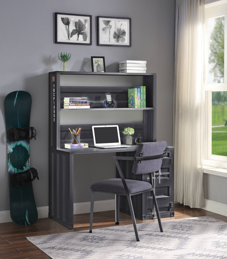 ACME Cargo Desk and Hutch, Gunmetal