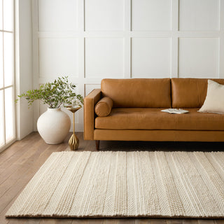 Jaipur Living Lagom Handmade Solid Area Rug, Ivory, 5'x8'