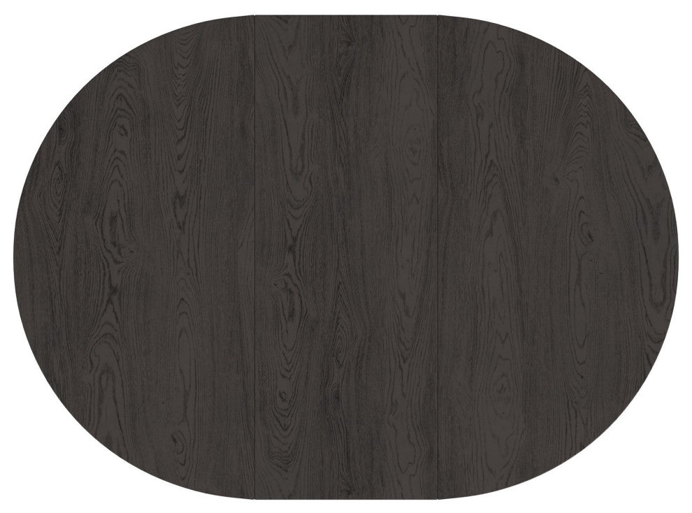 Bayside 48" Wide Solid Ash Round Dining Table, Black