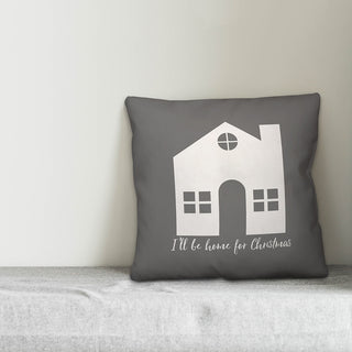 I'll Be Home For Christmas 18"x18" Throw Pillow