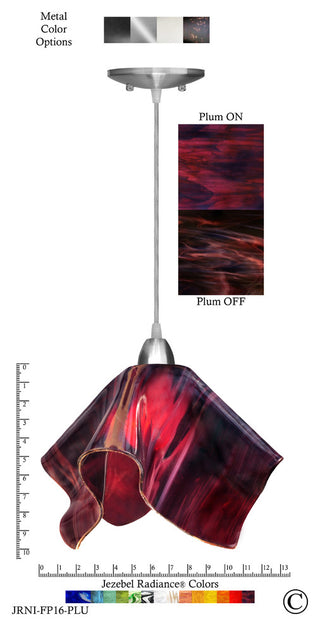 Jezebel Radiance Flame Large Pendant, Plum