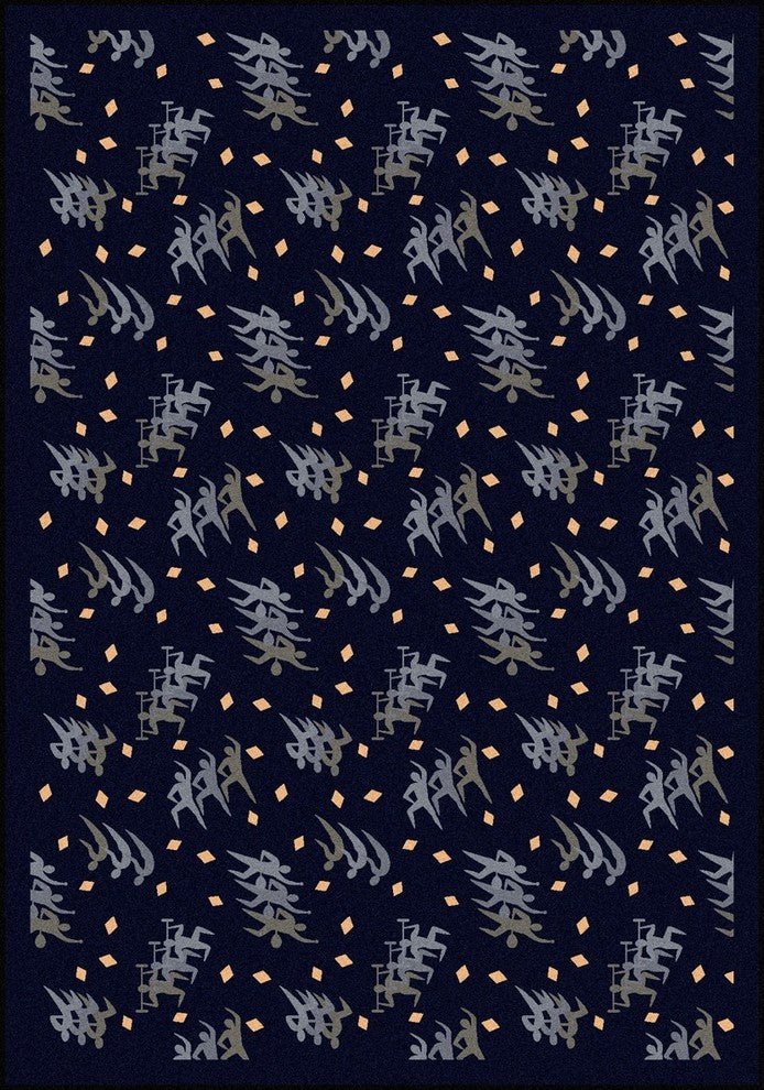 Games People Play Rug, Navy, 3''10"x5''4"