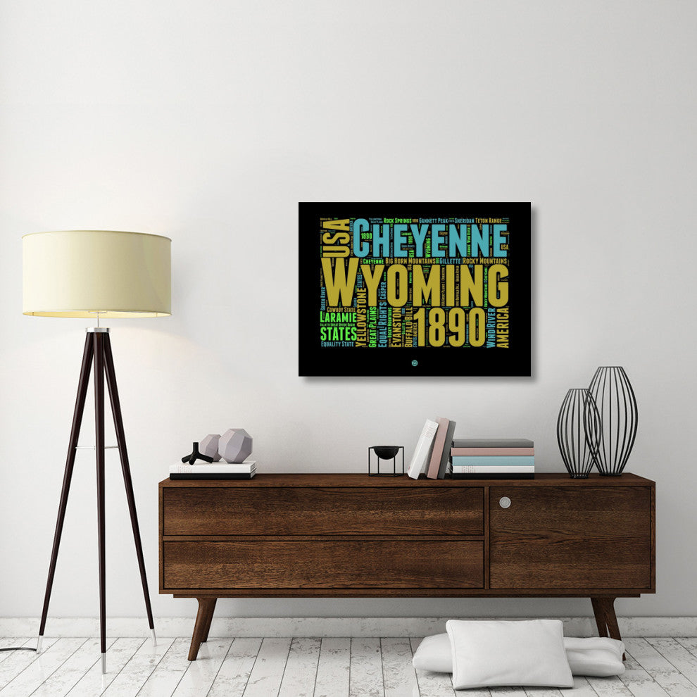 "Wyoming Word Cloud 1" Fine Art Print
