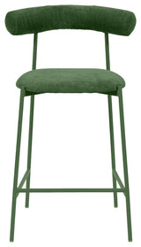 Liliana Velvet Stool, Green, Counter