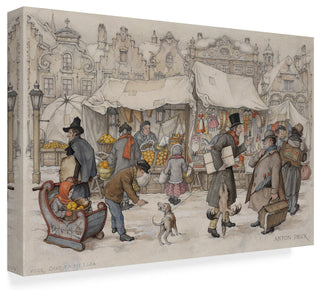 Anton Pieck 'Christmas Market' Canvas Art