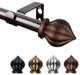 Meda 5/8" Curtain Rod, Cocoa, 18-28"
