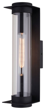 Brighton Park One Light Outdoor Wal Mount in Textured Black