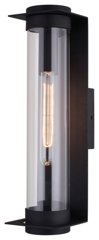 Brighton Park One Light Outdoor Wal Mount in Textured Black