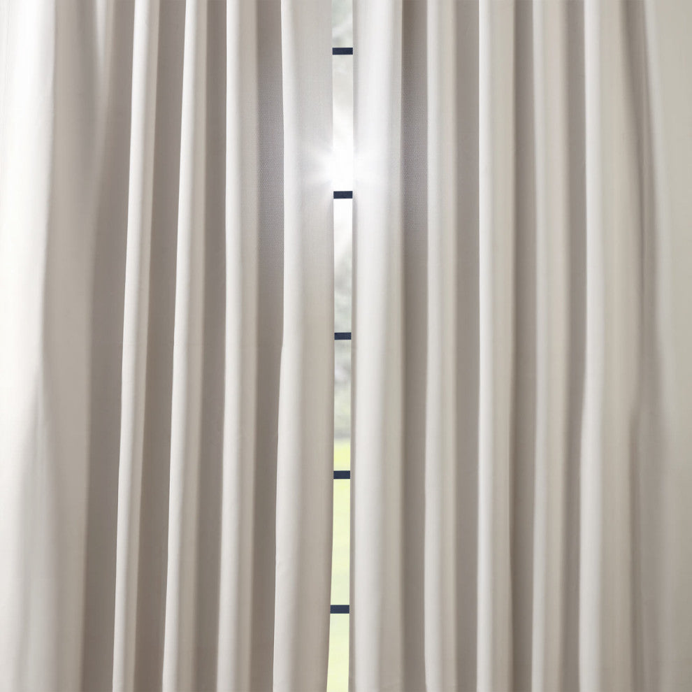 Room Darkening Curtain Panel Pair, Alabaster Beige, 50"x84"