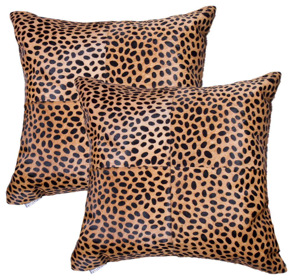Natural Home Decor Torino Togo Cowhide Pillow, 2-Piece