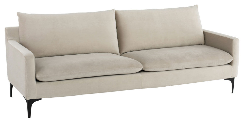 Anders Nude Fabric Triple Seat Sofa, HGSC569