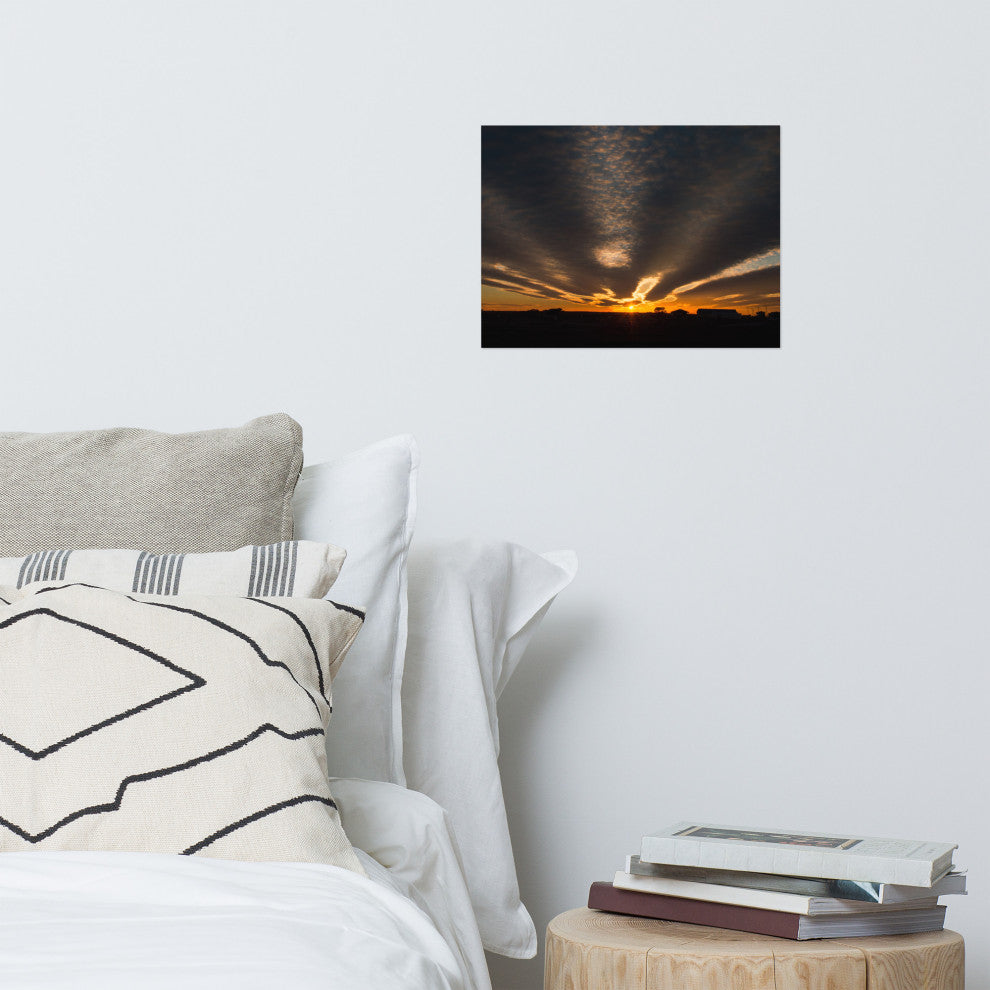 Sunset Indian River Inlet Landscape Photo Unframed Wall Art Print, 12" X 16"