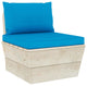 Vidaxl Pallet Sofa Cushions 2-Pieces Light Blue Fabric
